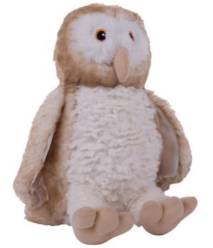 Dehner Lieblinge Stofftier Schneeeule, ca. B12/H26 cm, Hellbraun / Weiß - Polyester