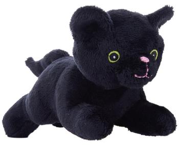 Dehner Lieblinge Stofftier Schwarze Katze, ca. B16/H12 cm - Polyester