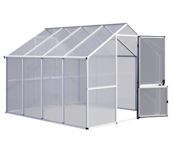 KGT Gewächshaus Enzian IV, ca. B267/H227/T300 cm, Silber - Aluminium, Polycarbonat