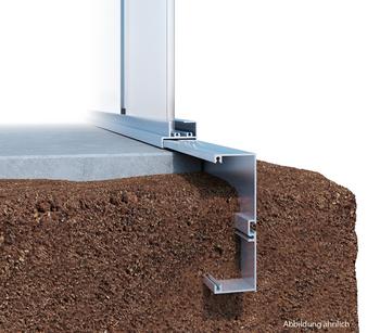 KGT Fundamentrahmen Gewächshaus Enzian, Silber - Aluminium