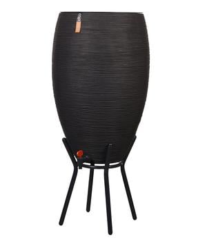 Capi Europe Kunststoff-Regentonne Rib, 130 l, Schwarz - Kunststoff