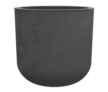EDA Kunststoff-Topf Basalt Up, rund, Anthrazit - Polypropylen