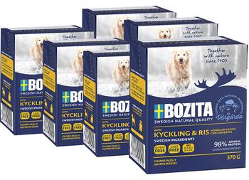 BOZITA Nassfutter für Hunde Häppchen in Gelee, 6 x 370 g