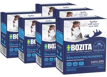 BOZITA Nassfutter für Hunde Häppchen in Gelee, 6 x 370 g