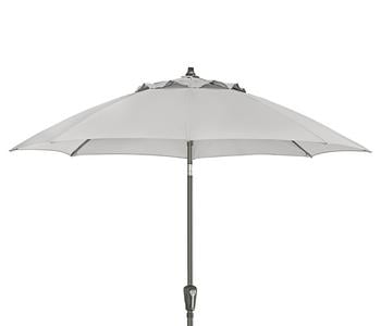 Dehner Sonnenschirm Kos, rund, ca. Ø220 cm, Hellgrau - Aluminium, Polyester