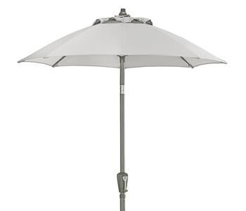 Dehner Sonnenschirm Vido, rund, ca. Ø150 cm, Hellgrau - Aluminium / Polyester