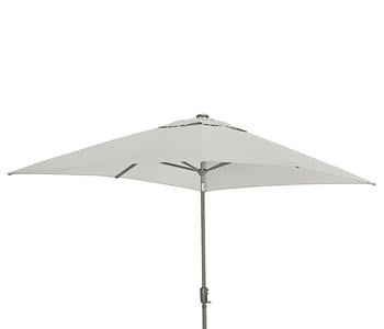Dehner Sonnenschirm Samos, rechteckig, ca. B300/T200 cm, Hellgrau - Aluminium / Polyester