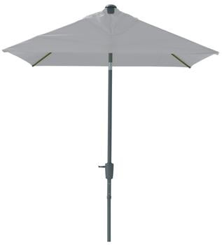 Dehner Balkonschirm Chios, rechteckig, ca. B210/T130 cm, Hellgrau - Stahl / Aluminium Polyester