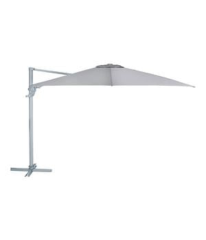 Dehner Ampelschirm Zypern, quadratisch, ca. B300/T300 cm, Hellgrau - Aluminium / Polyester