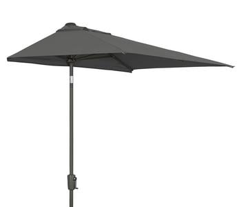 Dehner Balkonschirm Chios, rechteckig, ca. B210/T130 cm, Dunkelgrau - Stahl / Aluminium Polyester