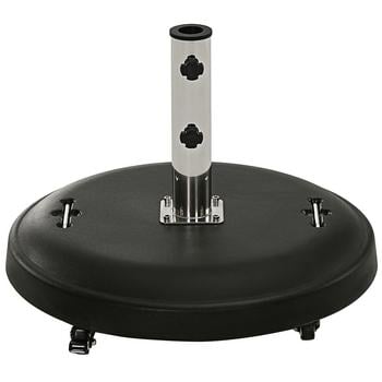Dehner Betonschirmständer, 50 kg, Schwarz - Beton / Stahl