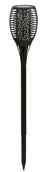 Dehner Solar-Flammenfackel Jumbo, ca. Ø12/H75 cm, Schwarz - Kunststoff