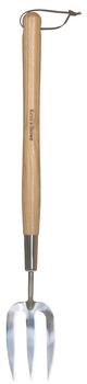 Kent & Stowe Handgabel Langstiel, Beige / Silber - Holz Edelstahl
