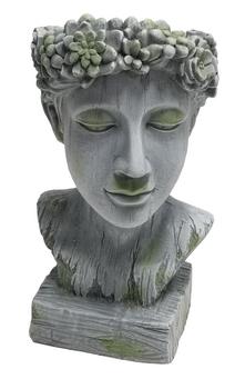 Dehner Magnesia-Kopf Apollo zum Bepflanzen, ca. B24/H41/T24 cm