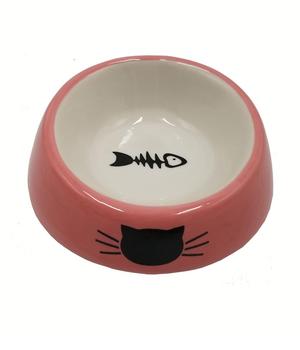 Dehner Lieblinge Steingut-Katzennapf Pink