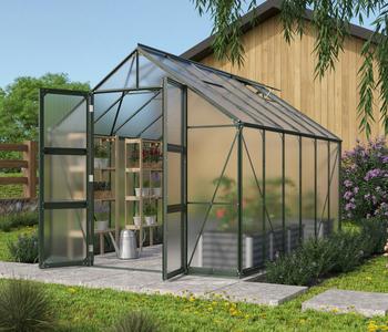 Vitavia Gewächshaus Orbit 9900, HKP, inkl. Fundament, Dunkelgrün - Stahl / Aluminium Polycarbonat