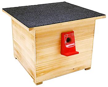 Dehner Natura Premium Hummel-Nistkasten, ca. B38/H28/T34 cm, Hellbraun - Holz