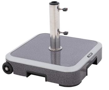 Doppler Schirmständer Trolley, 50 kg, Grau / Silber - Aluminium