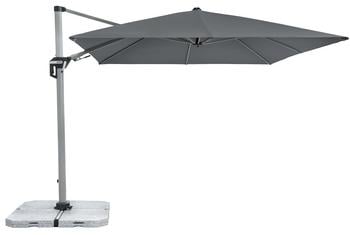 Doppler Pendelschirm Active II, rechteckig, ca. B350/T260 cm, Dunkelgrau - Polyester, Aluminium, Stahl