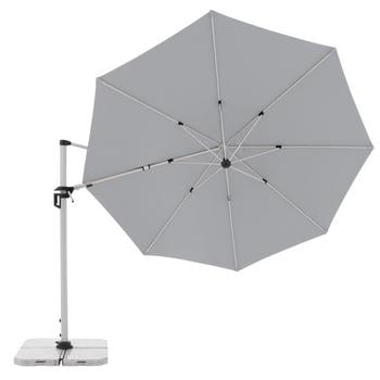 Doppler Pendelschirm Active, rund, ca. Ø370 cm, Hellgrau - Polyester, Aluminium, Stahl