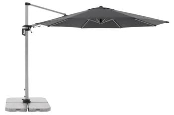 Doppler Pendelschirm Active, rund, ca. Ø370 cm, Dunkelgrau - Polyester / Aluminium Stahl