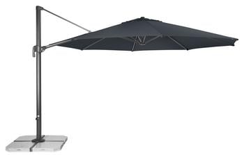 Derby Pendelschirm Ravenna, rund, ca. Ø400 cm, Dunkelgrau - Polyester / Aluminium