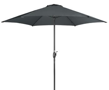 Derby Kurbelschirm Basic Lift Neo, rund, ca. Ø300 cm, Dunkelgrau - Polyester / Aluminium Stahl