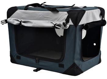 Dehner Lieblinge Transporttasche Brian, Dunkelgrau - Polyester / Kunststoff