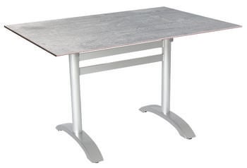 Acamp Gartentisch Acaplan, ca. B120/H72/T80 cm, Silber - Aluminium / Papierlaminat