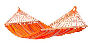 La Siesta Hängematte Alisio, Orange - Polypropylen / Bambus