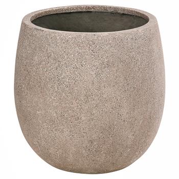Dehner Polystone-Topf Balloon, Beige - Polystone