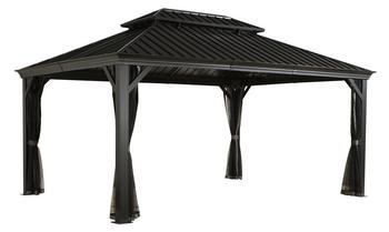 Sojag Pavillon Messina, Dunkelgrau - Aluminium, Stahl, Edelstahl, PVC
