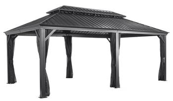 Sojag Pavillon Messina, Dunkelgrau - Aluminium, Stahl, Edelstahl, PVC