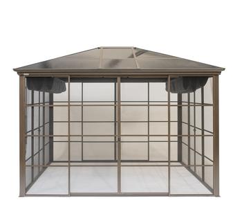 Sojag Pavillon Castel 10x12, Braun - Aluminium, Stahl