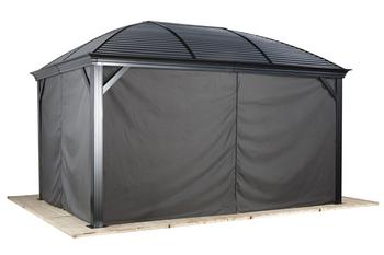 Sojag Vorhang-Set Moreno 10x14, Dunkelgrau - Polyester