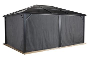 Sojag Vorhang-Set Meridien 12x16, Dunkelgrau - Polyester