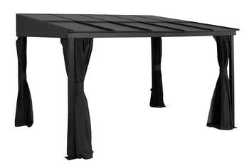 Sojag Terrassenüberdachung St. Barthelemy, Dunkelgrau - Aluminium, Edelstahl, Polyester