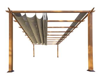 Paragon Outdoor Pavillon Florenz, ca. B505/H236/T350 cm, Dunkelbraun - Aluminium, Polyester