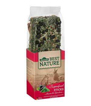 2 x Dehner Best Nature Nagersnack Superfood Sticks Aronia & Spirulina - Mindestbestellmenge: 2 Stk.