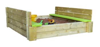 Wendi Toys Sandkasten Deluxe, Braun - Kiefernholz