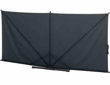 Sichtschutz Ben, 280 x 150 cm, Dunkelgrau - Stahl / Polyester Polyethylen