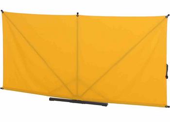 Sichtschutz Ben, 280 x 150 cm, Gelb - Stahl, Polyester, Polyethylen