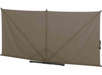 Sichtschutz Ben, 280 x 150 cm, Braun - Stahl, Polyester, Polyethylen