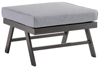 Sieger Auckland Loungetisch/-hocker, ca. B72/H47/T72 cm, Hellgrau - Aluminium, Polypropylen