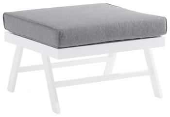 Sieger Auckland Loungetisch/-hocker, ca. B72/H47/T72 cm, Weiß - Aluminium, Polypropylen