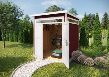 Weka Gartenhaus 265, Rot - Fichtenholz