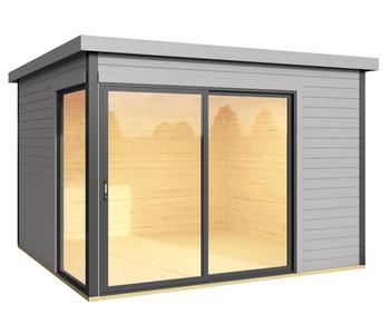 Weka Designhaus 412 Gr. 1, ca. B319,6/H239,4/T319,6 cm, Grau - Fichtenholz