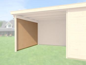 Weka Seitenwand wekaline Designhaus 126/172, Natur - Fichtenholz