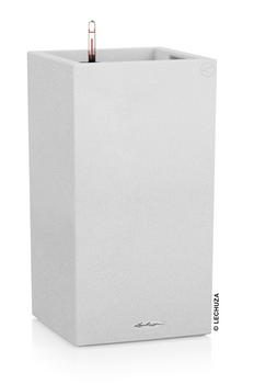 LECHUZA Kunststoff-Topf Canto Stone, quadratisch, Weiß - Kunststoff