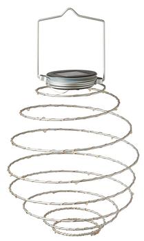 Smart Solar Solar-Spirallicht 4er-Set, ca. Ø12/H21 cm, Silber